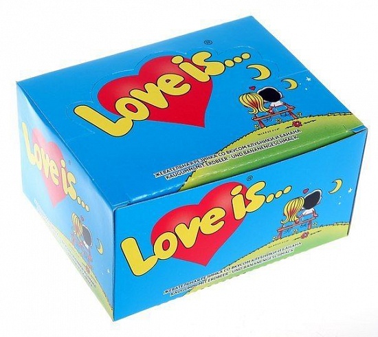 Коробка Жвачек "Love Is" Клубника & Банан